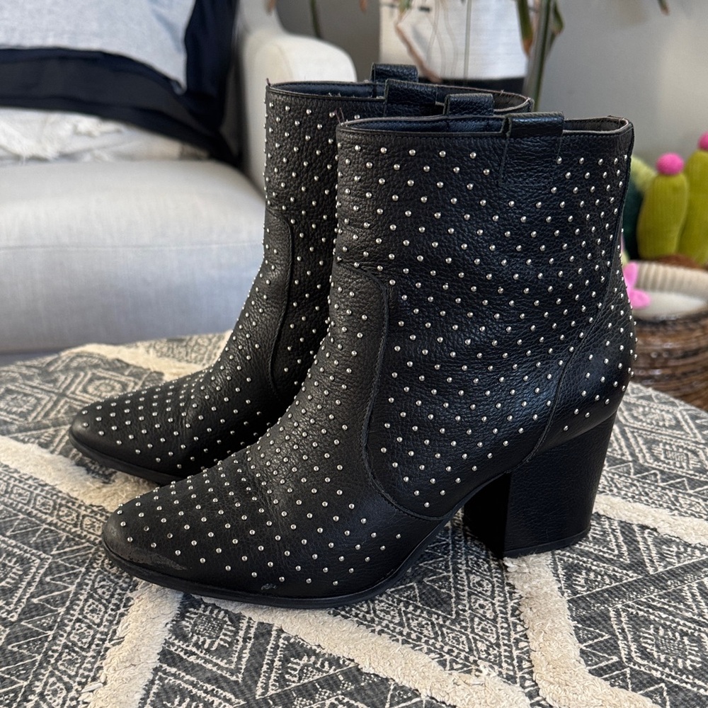 Rebecca Minkoff Black Studded Ankle Booties